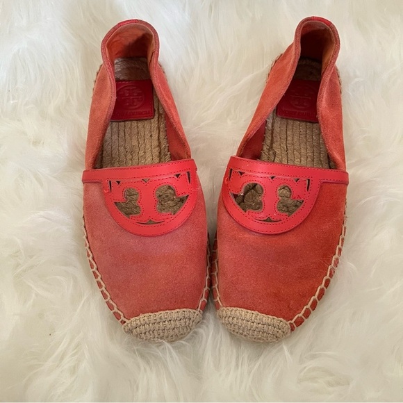 Tory Burch Women Sidney Leather Slip On Espadrilles 5M - Picture 4 of 12